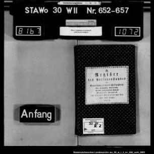 Zivilstandsregister Rittierode (Kanton Einbeck)