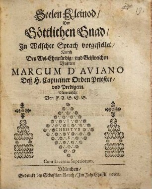 Seelen Kleinod, Der Göttlichen Gnad