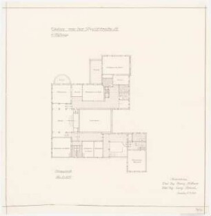 Villa von der Heydt, Berlin-Tiergarten Umbau: Grundriss Obergeschoss 4. Fassung 1:100