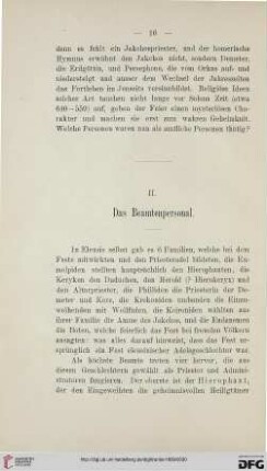 II: Beamtenpersonal