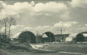Reichsautobahn-Brücke über der Saale, Deutschland, 1937-1938