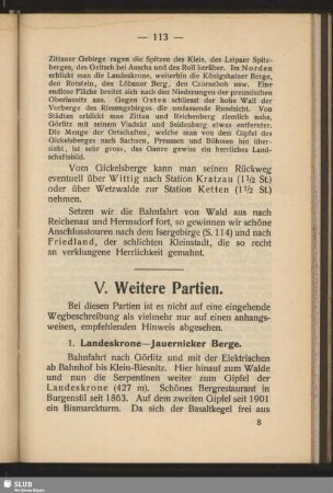 V. Weitere Partien