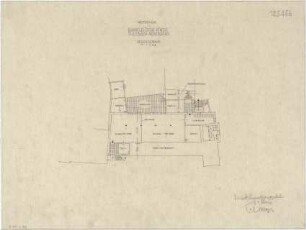 Gsaenger, Gustav; Sulzbach - Rosenberg (Bayern); Ev. Christus Kirche - Wettbewerbsplan (Grundriss Keller)