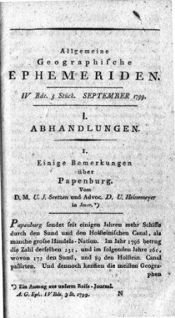 3. Stück September 1799