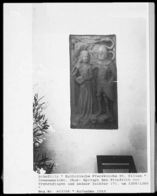 Epitaph des Friedrich von Truhendingen und seiner Frau