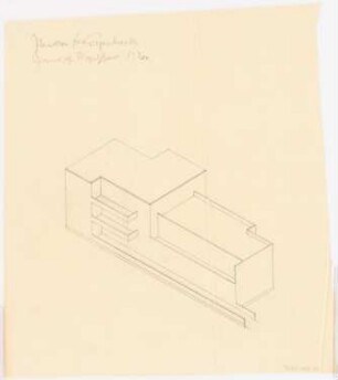 Krankenhaus: Pavillon für Lungenkranke: Axometrie 1:200