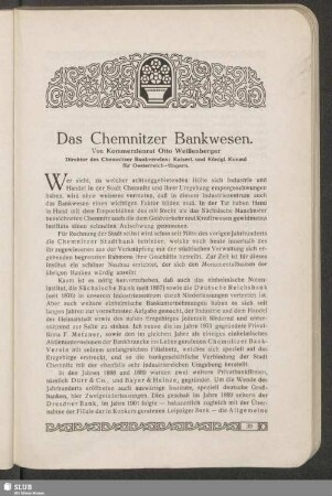 Das Chemnitzer Bankwesen
