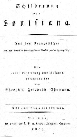 Schilderung von Louisiana