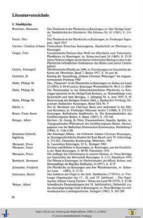 Bibliographie zur Geschichte der Stadt Kenzingen (Teil II)
