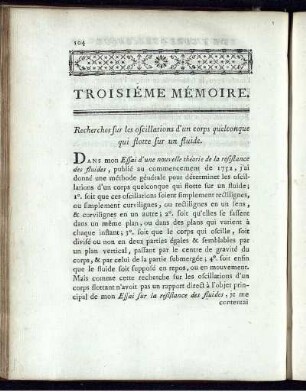 Troisiéme Mémoire.