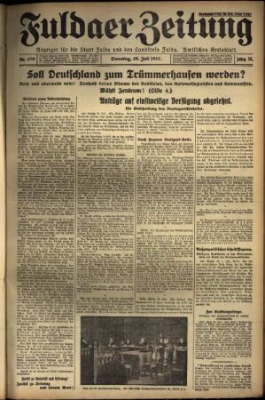 Ausgabe vom Dienstag, den 26. Juli 1932.