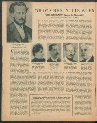 Orígenes y linajes argentinos : "Los Quesada" (Lope de Quesada)