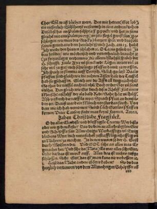 Zehen Christliche Fragstück.