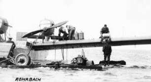 Rohrbach-Flugboot "Ro. II", beim Tanken : Technikgeschichte | Maschinenbau | Verkehrswesen | Luftfahrzeuge | Flugzeuge