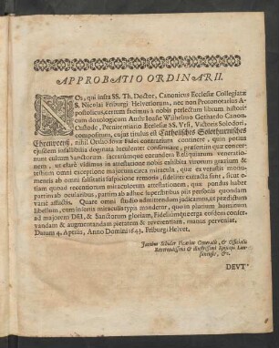 Approbatio Ordinarii