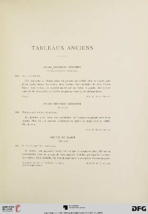 Tableaux anciens (Nr. 149-178)