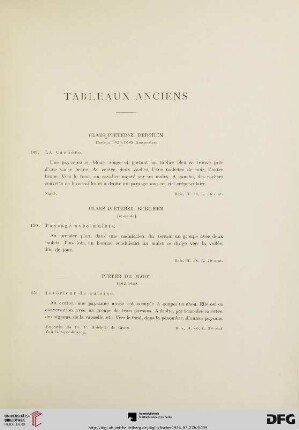 Tableaux anciens (Nr. 149-178)