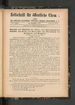 Heft XXIV. 30. Dezember 1918