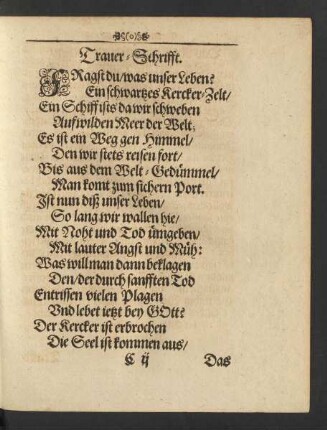 Trauer-Schrifft.