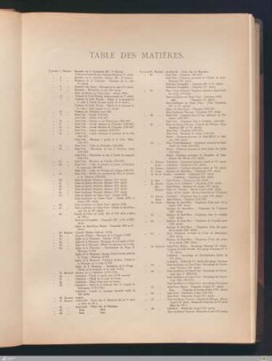 Table de matières