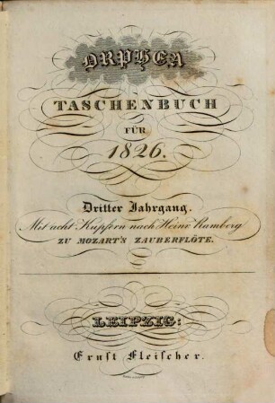 Orphea : Taschenbuch für .... 3. 1826