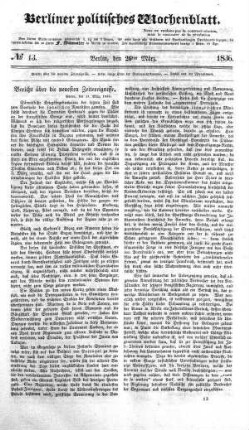 No 13, 26. März 1836