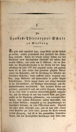 Teutsche Zeitschrift für die gesammte Thierheilkunde. 1. 1830