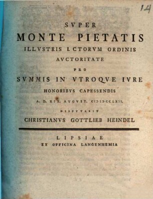 Svper Monte Pietatis