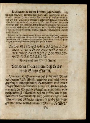 Alte Glaubens-Bekantnus Der Vier Stetten/ Strasburg/ Costnitz/ Memmingen und Lindaw
