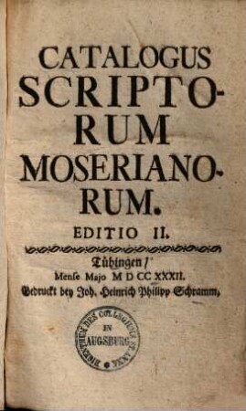 Catalogus scriptorum Moserianorum