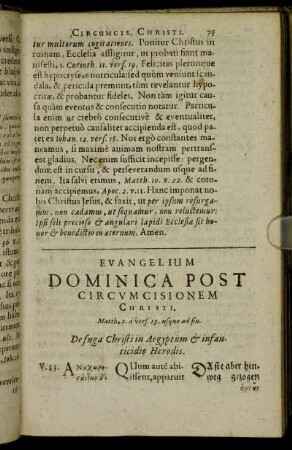 Evangelium Dominica Post Circumcisionem Christi.