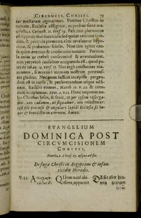 Evangelium Dominica Post Circumcisionem Christi.