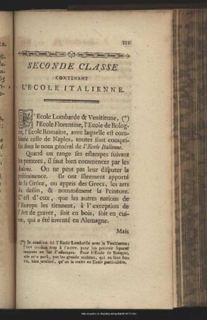 Seconde Classe Contenant L´Ecole Italienne