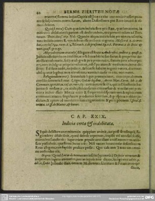 Cap. XXIX. Indicia certa & indubitata