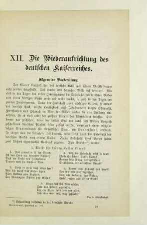 XII. Die Wiederaufrichtung des deutschen Kaiserreiches