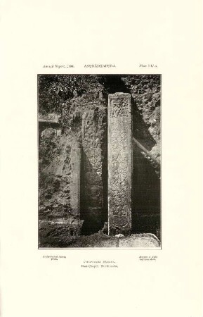 Plate VII. B. Anurádhapura. Abhayagiri Dágaba. East chapel: North stelae.