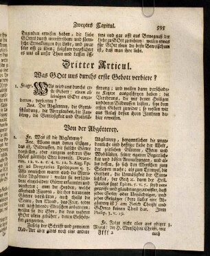 595-606, Articul 3. Was Gott uns durchs erste Gebott verbiete?; ...