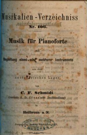 Catalog. 110. 1869
