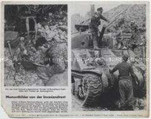 Bildtafel mit Pressefotos aus dem Zweiten Weltkrieg als Beilage der "Niedersächsischen Tageszeitung" (Serie 1629b, Bild 7)