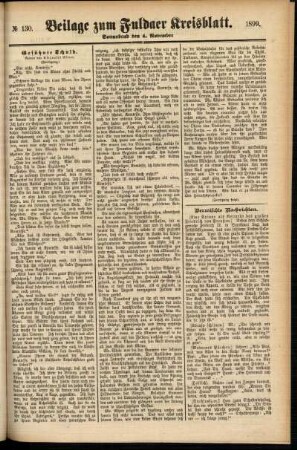 Zweite Ausgabe vom Samstag, den 04. November 1899.