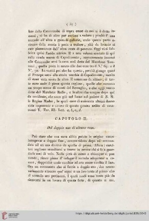 Capitolo II: Del doppio uso di aleune cave