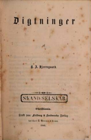 Digtninger : (udg. af. l. N. Schwach.)