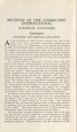 [III.] Sections Of The Communist International
