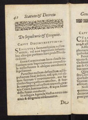 42, 17. De sepulturis et exequiis