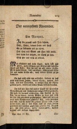 209-220, Der neunzehnte-ein und zwanzigste November.