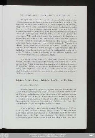 Religion, Nation, Klasse: Politische Konflikte in Kurdistan