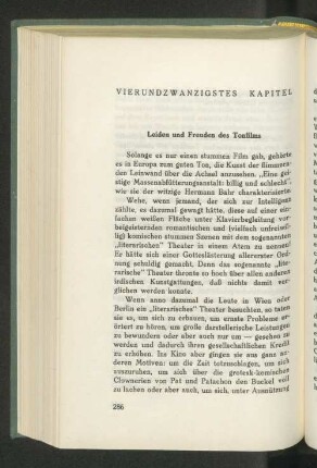 Vierundzwanzigstes Kapitel Leiden und Freuden des Tonfilms