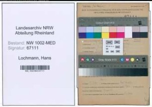 Entnazifizierung Hans Lochmann , geb. 06.06.1906 (Tierarzt)