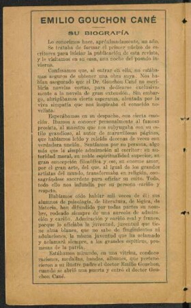 Emilio Gouchon Cané - Su bibliografía