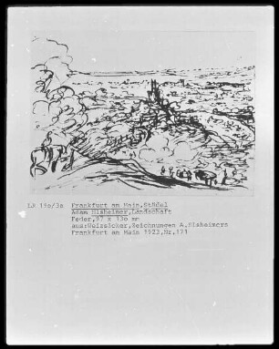 Campagnalandschaft mit Kastell und Fernblick